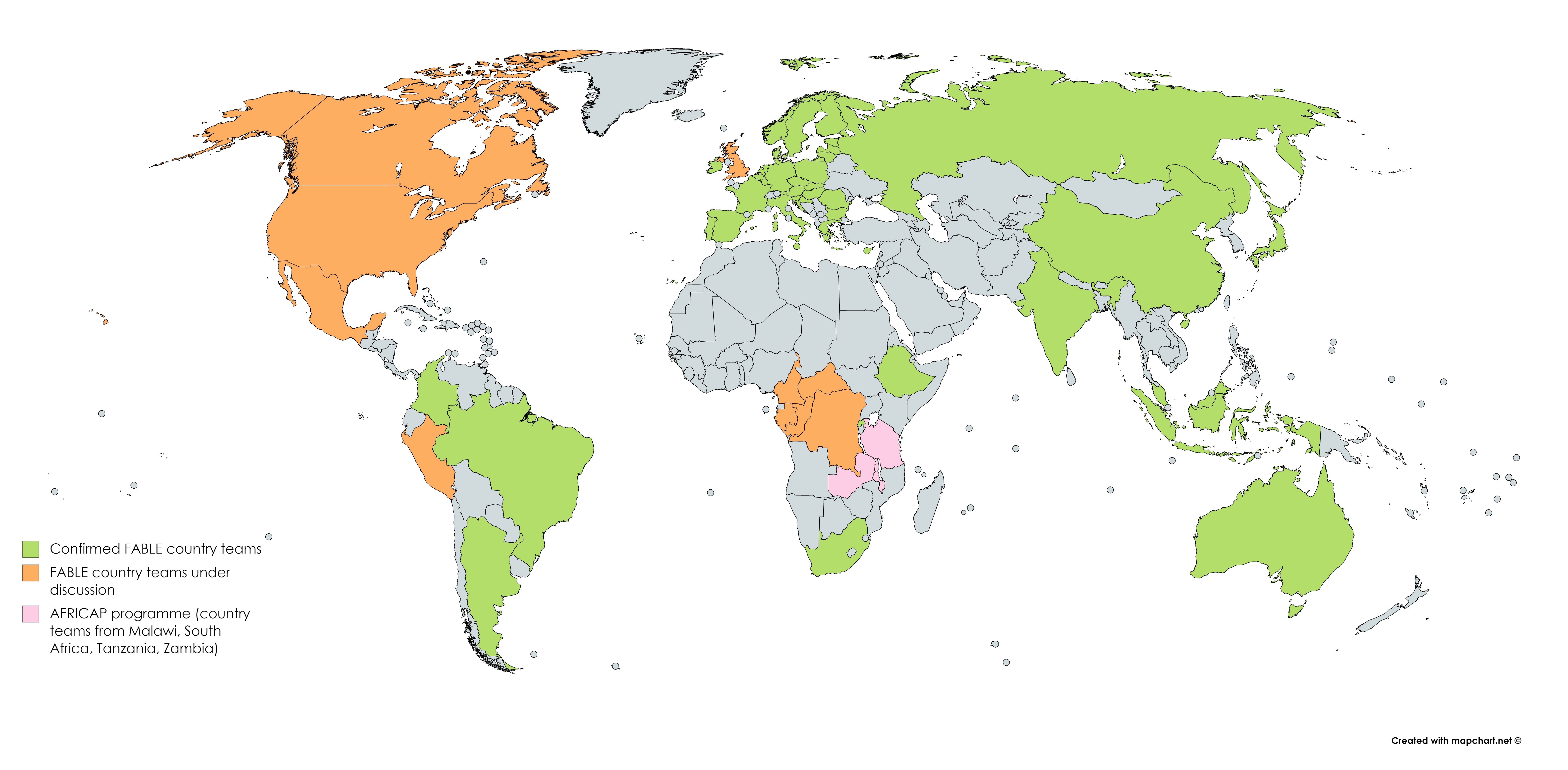 FABLE country teams