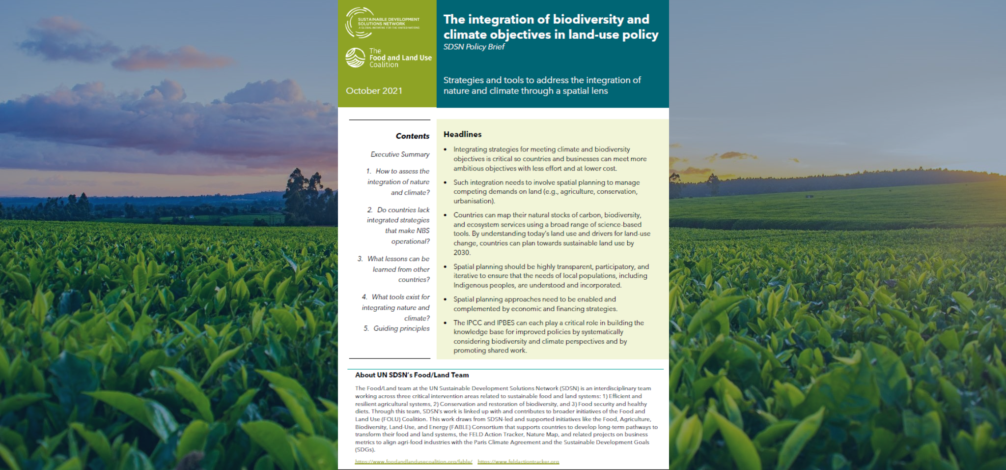 Climate Biodiversity brief